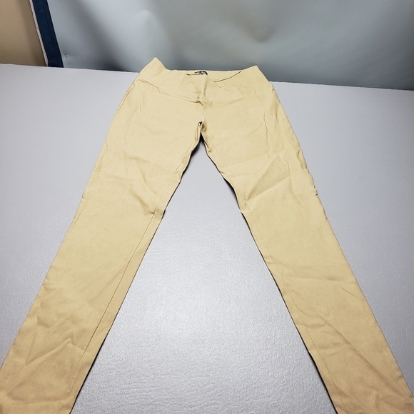 dots tan pull on stretchy skinny pants juniors size 3/4 - Picture 3 of 11